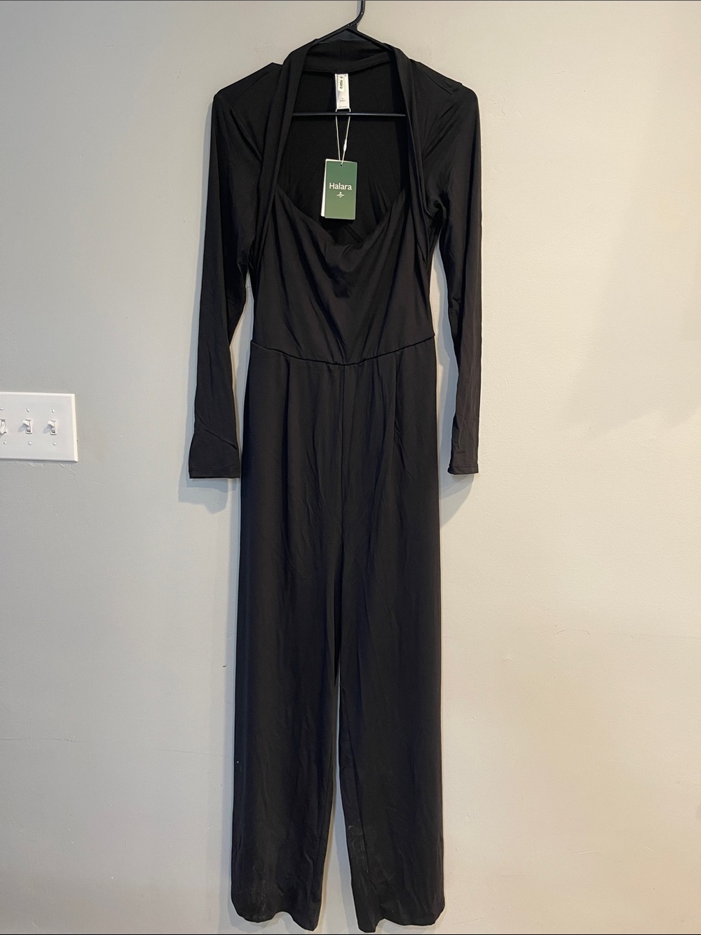 NWT Halara Long Sleeve Pocket Wide Leg Jumpsuit-Easy Peezy Size Large - Picture 8 of 10